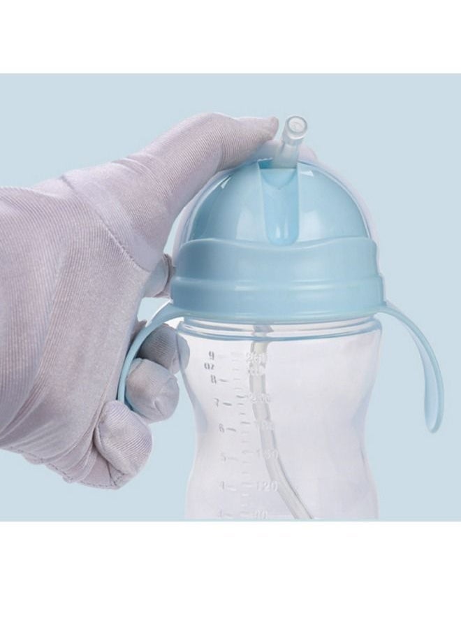 Baby Sippy Cup With Handle Blue/White 260ml - Image 5